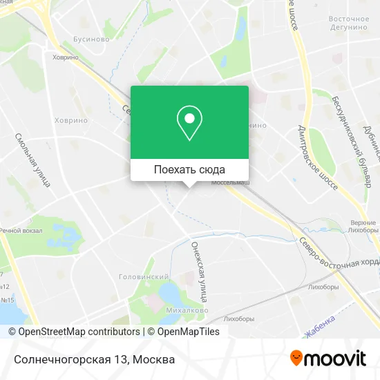 Карта Солнечногорская 13