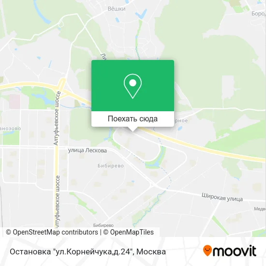 Карта Остановка "ул.Корнейчука,д.24"