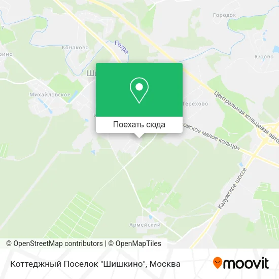 Карта Коттеджный Поселок "Шишкино"