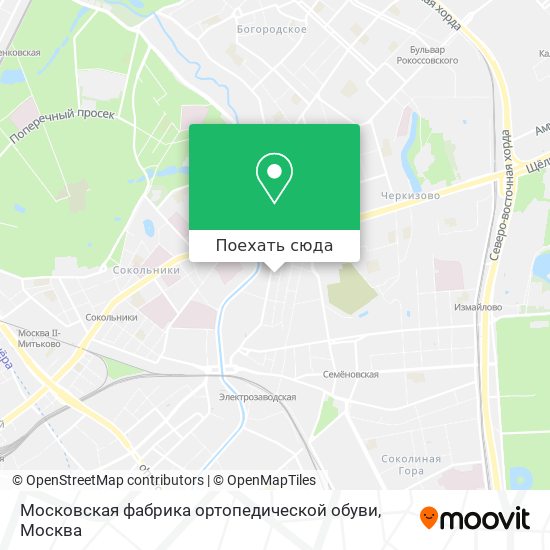 Карта Московская фабрика ортопедической обуви