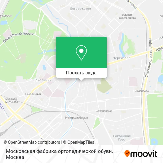 Карта Московская фабрика ортопедической обуви