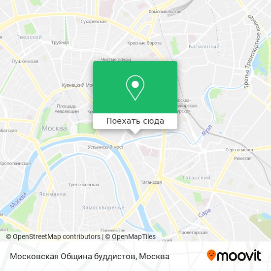 Карта Московская Община буддистов