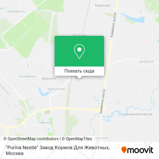 Карта "Purina Nestle" Завод Кормов Для Животных