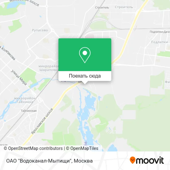 Карта ОАО "Водоканал-Мытищи"