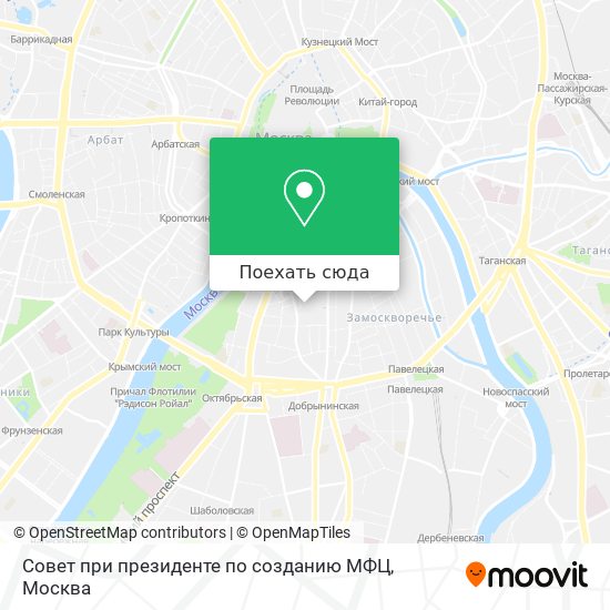 Карта Совет при президенте по созданию МФЦ