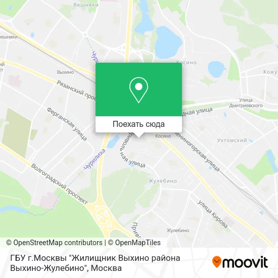 Карта ГБУ г.Москвы "Жилищник Выхино района Выхино-Жулебино"
