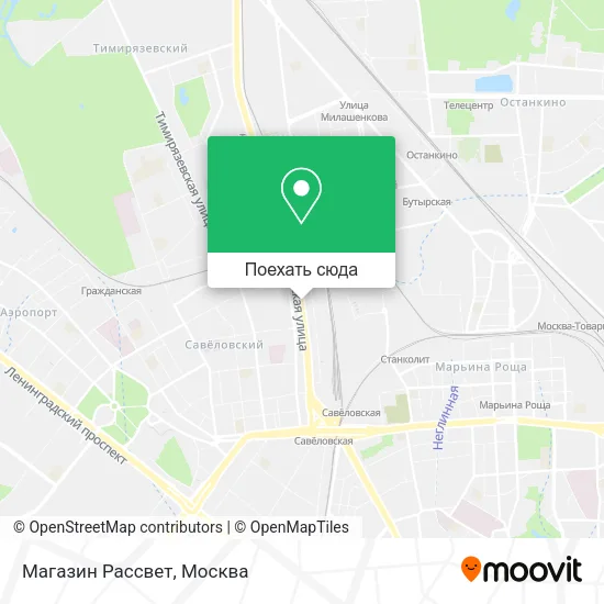 Карта Магазин Рассвет
