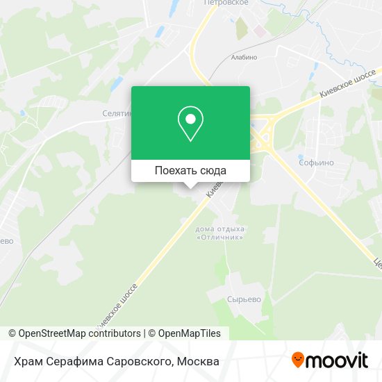 Карта Храм Серафима Саровского