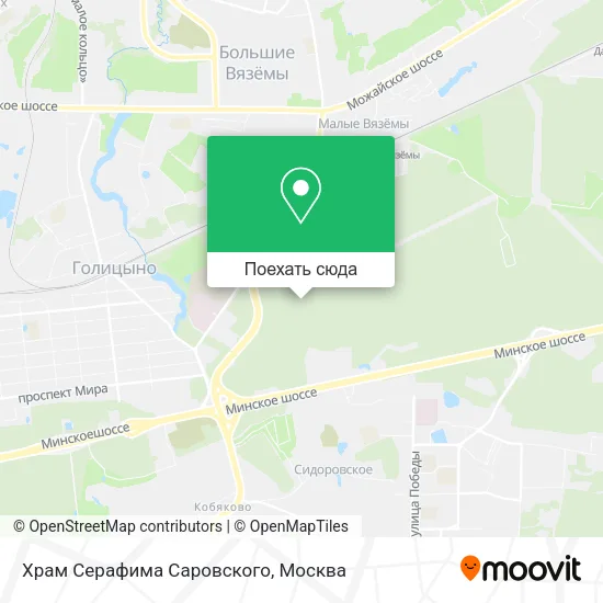 Карта Храм Серафима Саровского