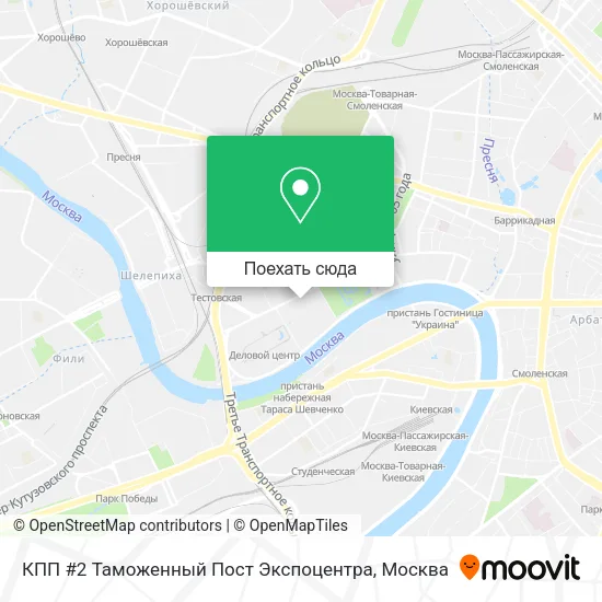Карта КПП #2 Таможенный Пост Экспоцентра