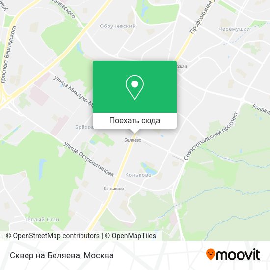 Карта Сквер на Беляева