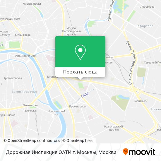 Карта Дорожная Инспекция ОАТИ г. Москвы