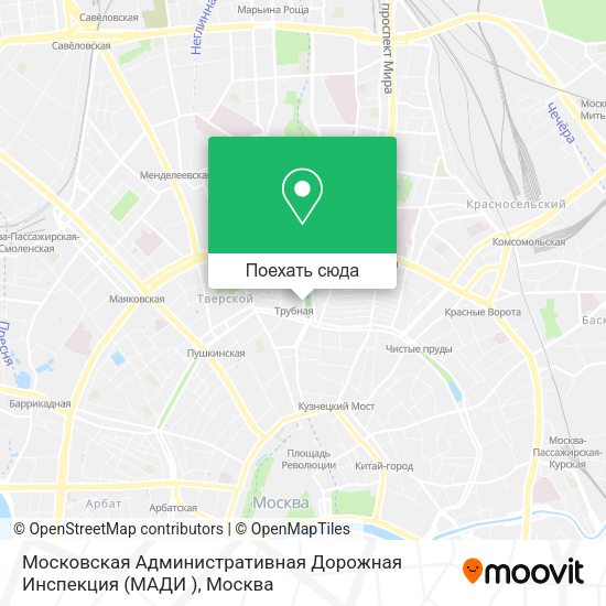 Карта Московская Административная Дорожная Инспекция (МАДИ )