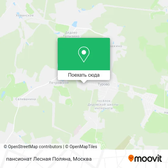 Карта пансионат Лесная Поляна