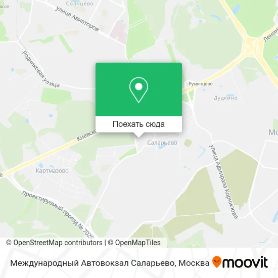 Карта Международный Автовокзал Саларьево