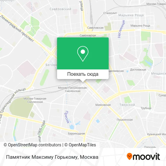 Карта Памятник Максиму Горькому