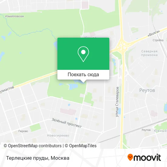 Карта Терлецкие пруды