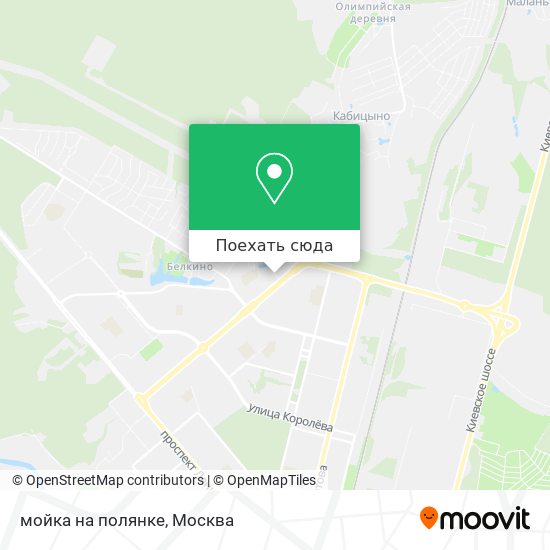 Карта мойка на полянке
