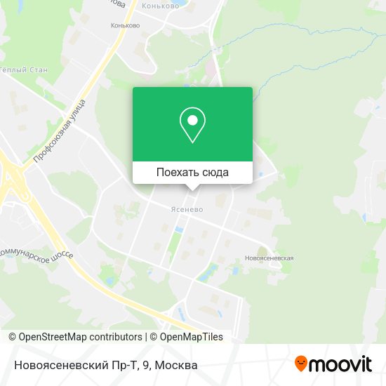 Карта Новоясеневский Пр-Т, 9