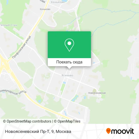 Карта Новоясеневский Пр-Т, 9