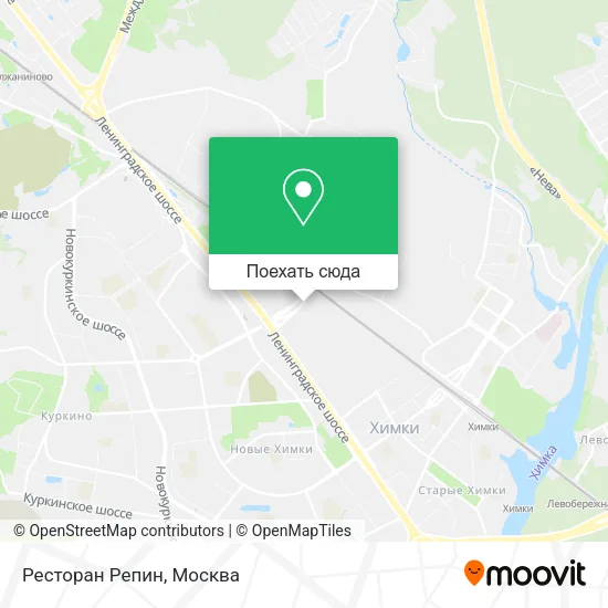 Карта Ресторан Репин