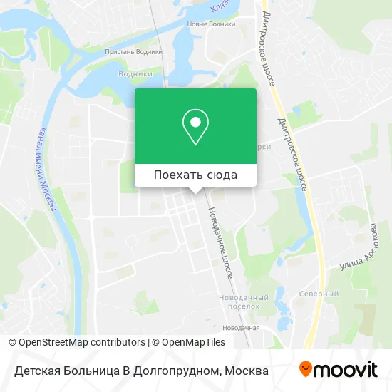 Карта Детская Больница В Долгопрудном