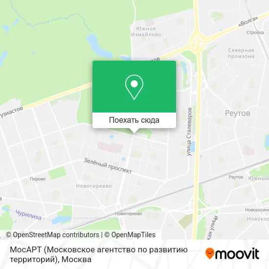 Карта МосАРТ (Московское агентство по развитию территорий)