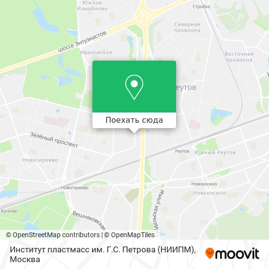 Карта Институт пластмасс им. Г.С. Петрова (НИИПМ)