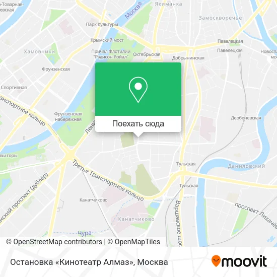 Карта Остановка «Кинотеатр Алмаз»