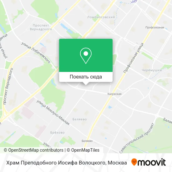 Карта Храм Преподобного Иосифа Волоцкого