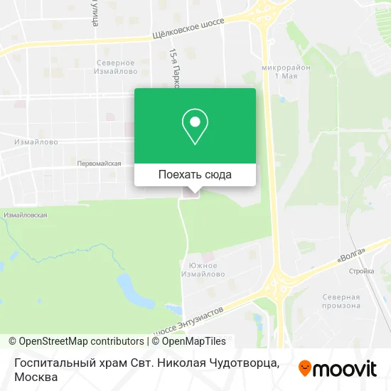 Карта Госпитальный храм Свт. Николая Чудотворца