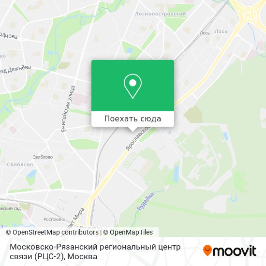 Карта Московско-Рязанский региональный центр связи (РЦС-2)