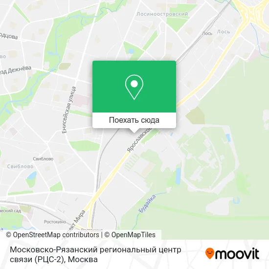 Карта Московско-Рязанский региональный центр связи (РЦС-2)