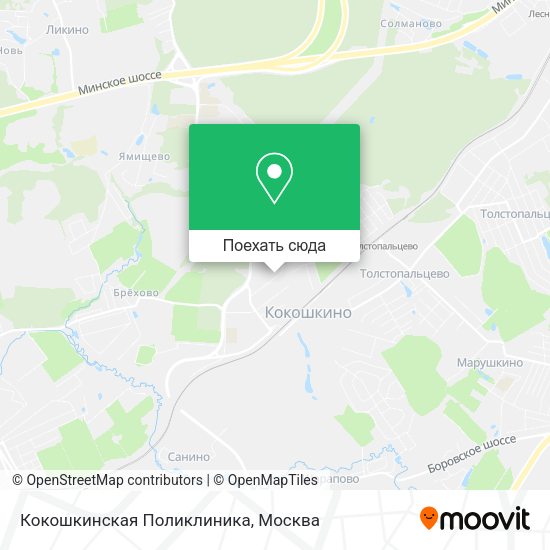 Карта Кокошкинская Поликлиника