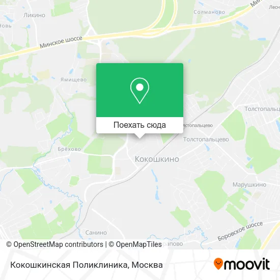 Карта Кокошкинская Поликлиника