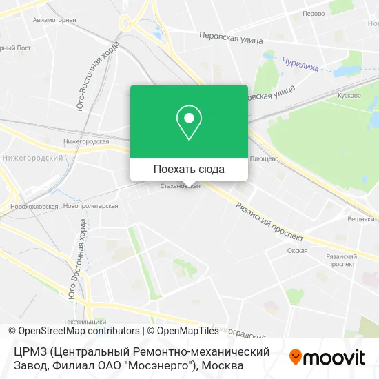 Карта ЦРМЗ (Центральный Ремонтно-механический Завод, Филиал ОАО "Мосэнерго")