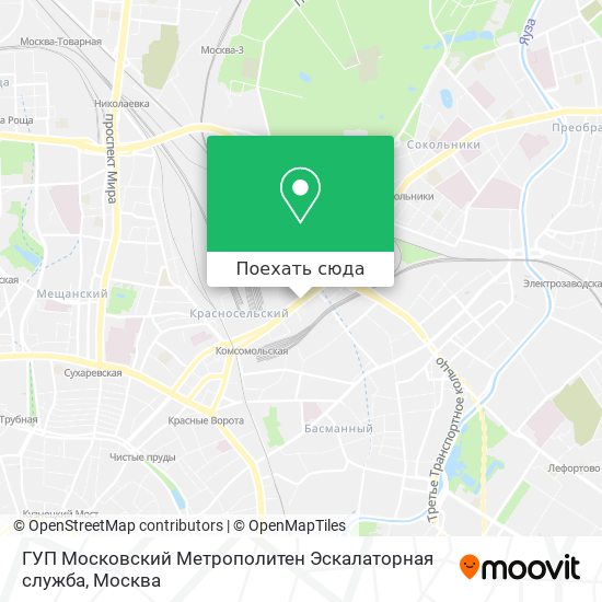 Карта ГУП Московский Метрополитен Эскалаторная служба