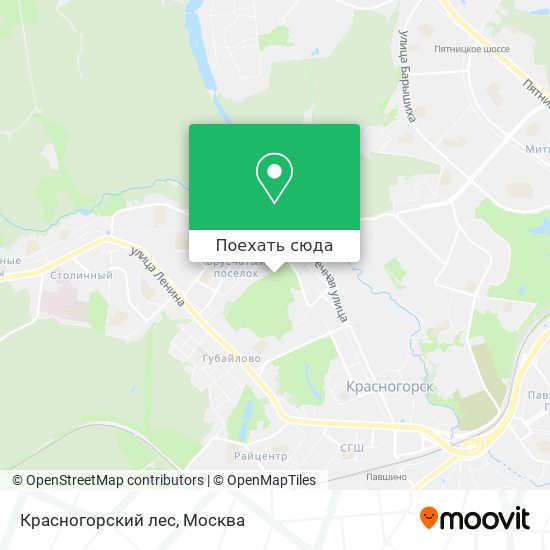 Карта Красногорский лес