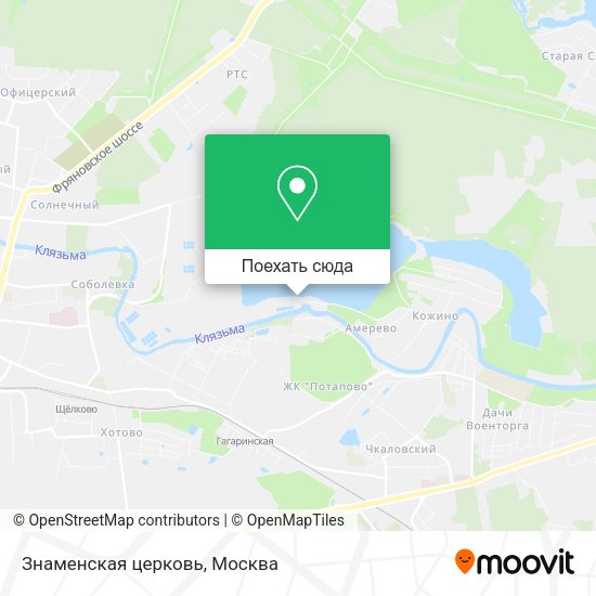 Карта Знаменская церковь