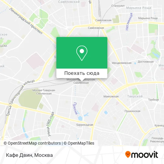 Карта Кафе Двин