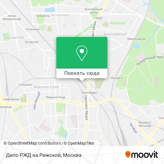 Карта Депо РЖД на Рижской