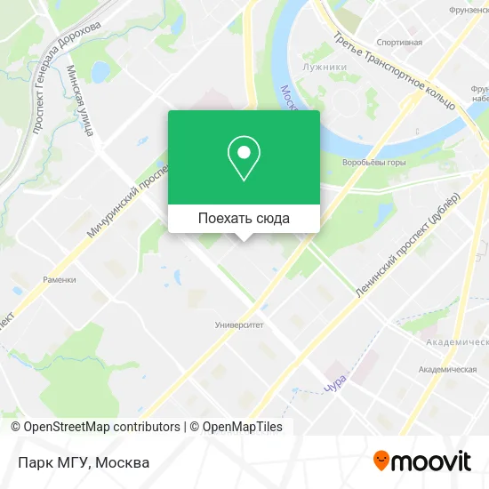 Карта Парк МГУ