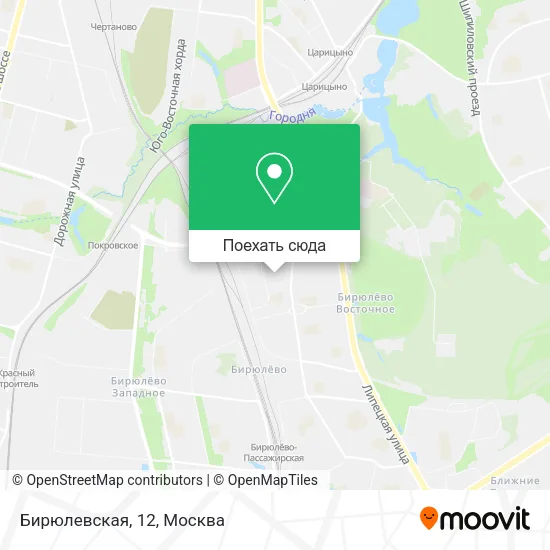 Карта Бирюлевская, 12