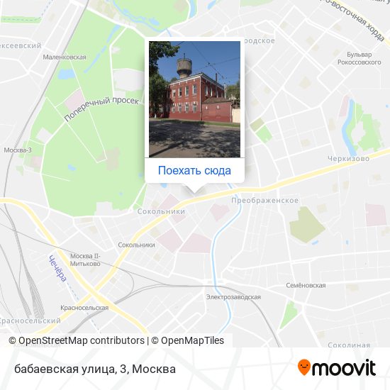 Карта бабаевская улица, 3