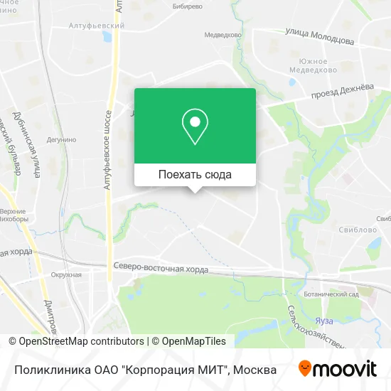 Карта Поликлиника ОАО "Корпорация МИТ"