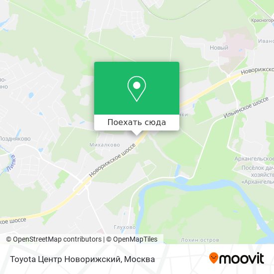 Карта Toyota Центр Новорижский