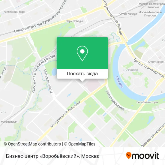 Карта Бизнес-центр «Воробьёвский»