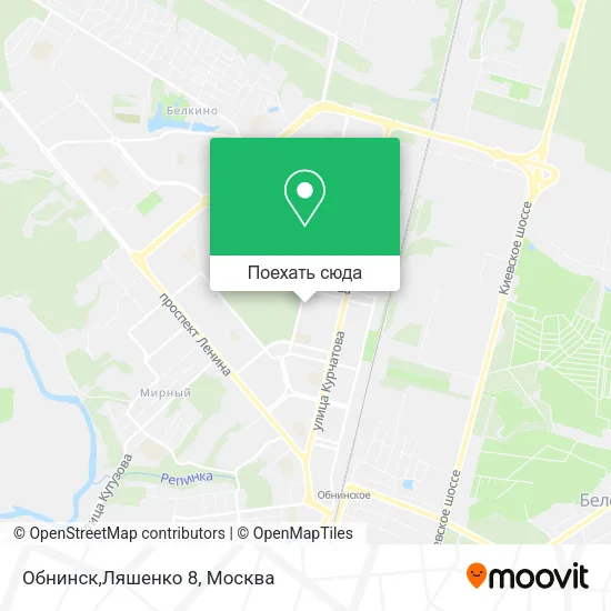 Карта Обнинск,Ляшенко 8
