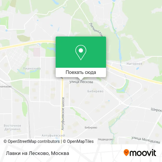 Карта Лавки на Лесково