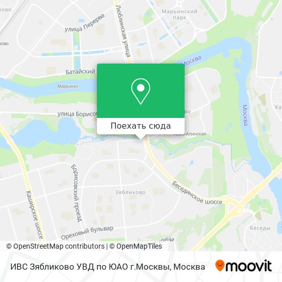 Карта ИВС Зябликово УВД по ЮАО г.Москвы